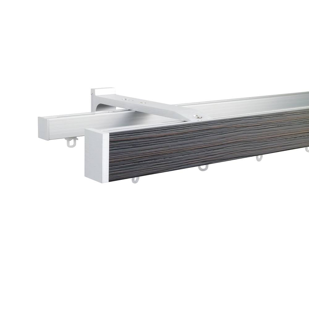 Icon HD 40 X 25 mm 窗簾木質面桿套件 雙層紋理黑色