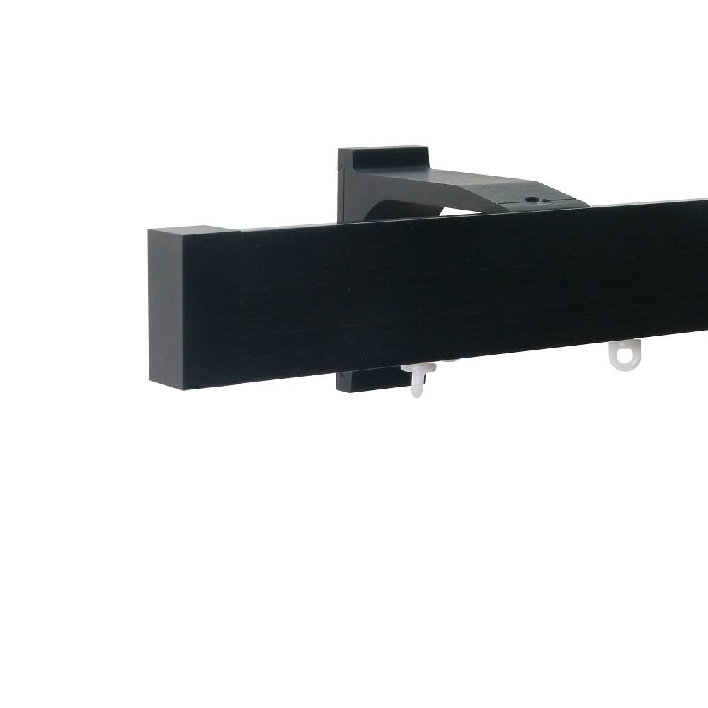 Now HD 40 x 18 mm Curtain Poles Kit Single layer Black