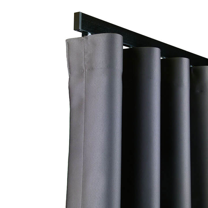 Now HD 40 x 18 mm Curtain Poles Kit Single layer Black