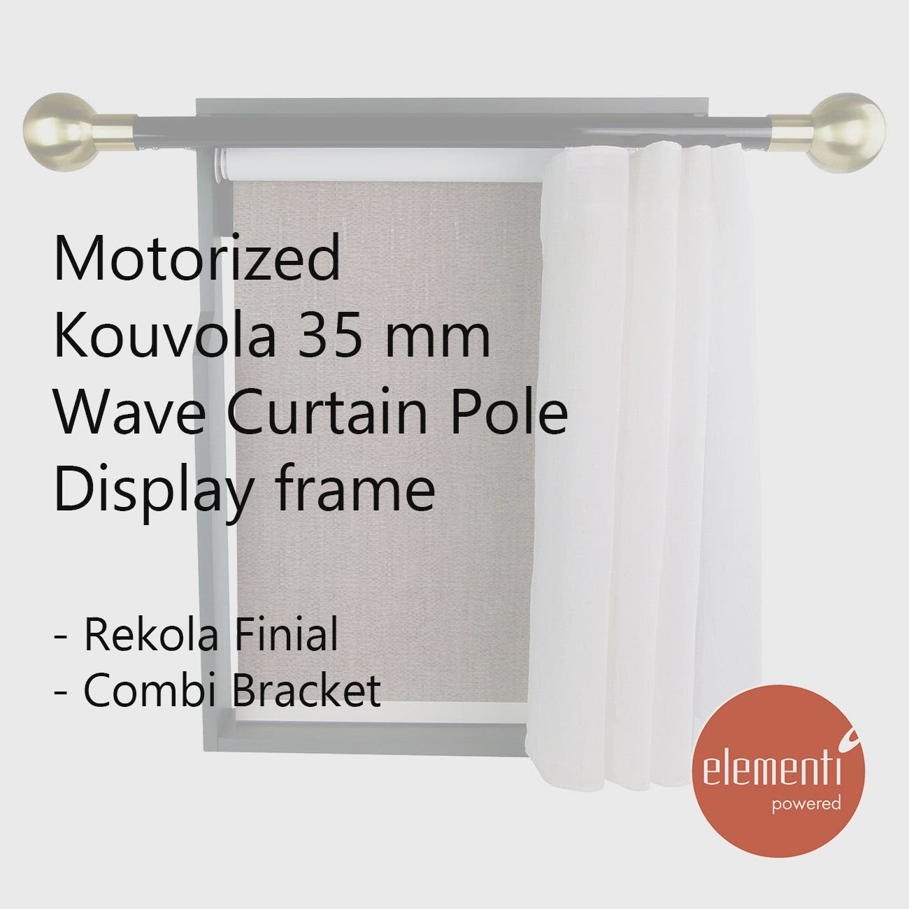 Kouvola MT35 motorized curtain pole Display board